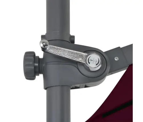 Dārza Saulessargs Ar Tērauda Kātu, 250X250 Cm, Bordo Sarkans Vidaxl