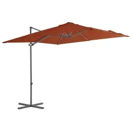 Konsooldisainiga Aia Päikesevari Teraspost Terrakota 250X250 Cm