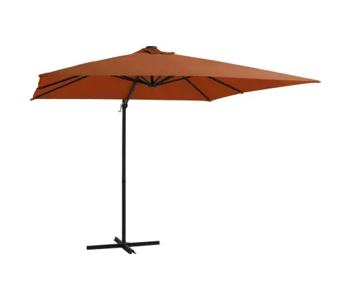 Konsooldisainiga Aia Päikesevari Led, Terrakota, 250 X 250 Cm