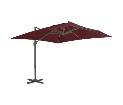 Konsooldisainiga Aia Päikesevari, Alumiinium, Punane 400X300 Cm