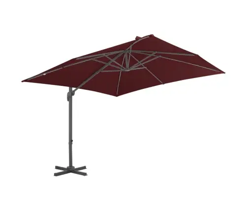 Konsooldisainiga Aia Päikesevari, Alumiinium, Punane 400X300 Cm