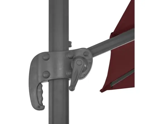 Konsooldisainiga Aia Päikesevari, Alumiinium, Punane 400X300 Cm