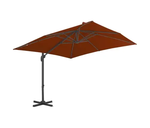 Dārza Saulessargs Ar Alumīnija Kātu, 300X300 Cm, Sarkanbrūns Vidaxl Dārza Saulessargs Ar Alumīnija Kātu, 300X300 Cm, Sarkanbrūns Vidaxl