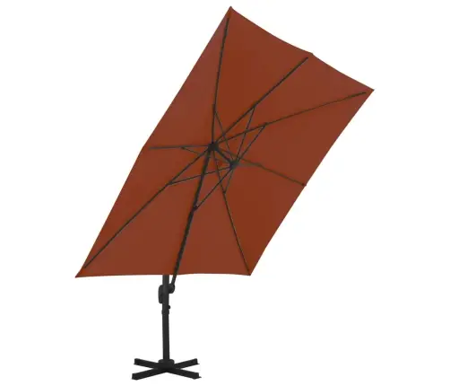 Dārza Saulessargs Ar Alumīnija Kātu, 300X300 Cm, Sarkanbrūns Vidaxl Dārza Saulessargs Ar Alumīnija Kātu, 300X300 Cm, Sarkanbrūns Vidaxl