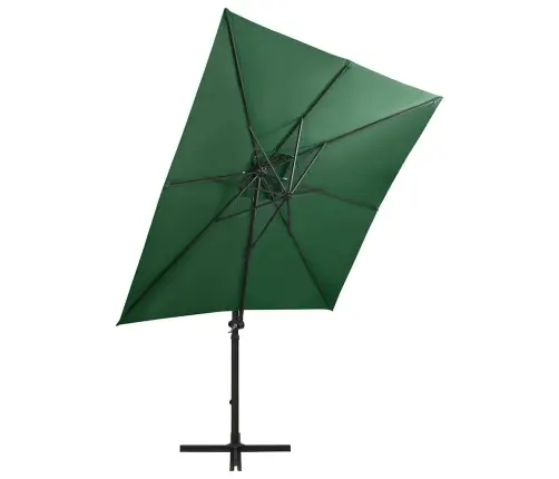 Saulessargs Ar Kātu Un Led Gaismām, 250 Cm, Zaļš Vidaxl