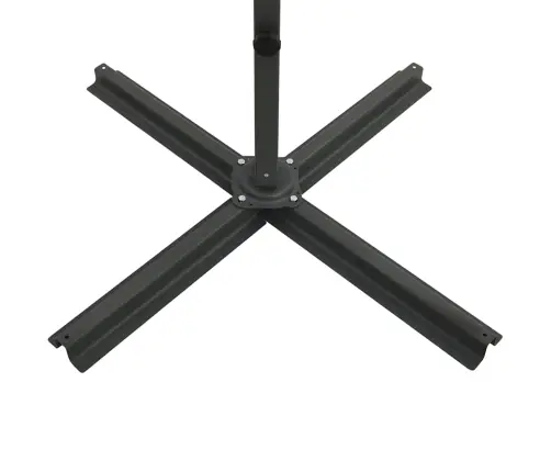 Saulessargs Ar Kātu Un Led Gaismām, 250 Cm, Antracītpelēks Vidaxl