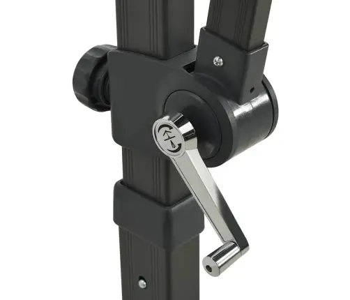 Saulessargs Ar Kātu Un Led Gaismām, 250 Cm, Melns Vidaxl