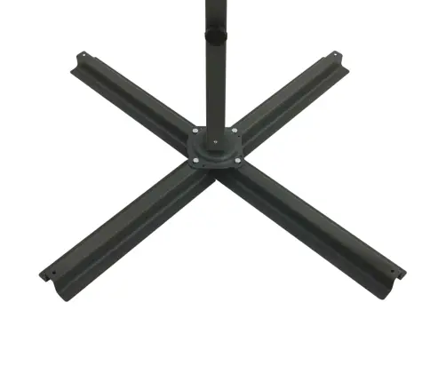 Saulessargs Ar Kātu Un Led Gaismām, 250 Cm, Melns Vidaxl