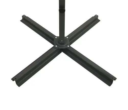 Gembinis Skėtis Su Stulpu Ir Led Lemputėmis, Terakota, 300Cm