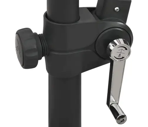 Saulessargs Ar Kātu Un Led Gaismām, 300 Cm, Pelēkbrūns Vidaxl