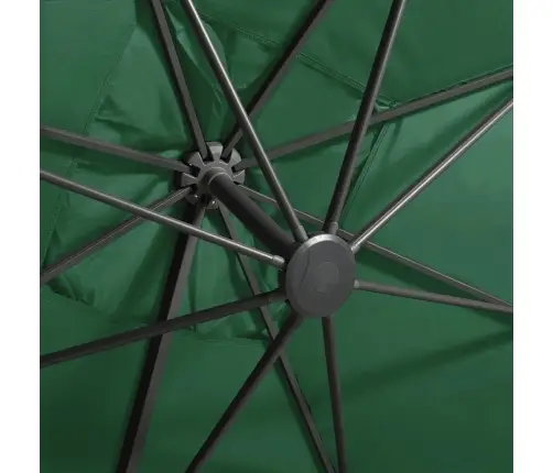 Saulessargs Ar Kātu Un Led Gaismām, 300 Cm, Zaļš Vidaxl