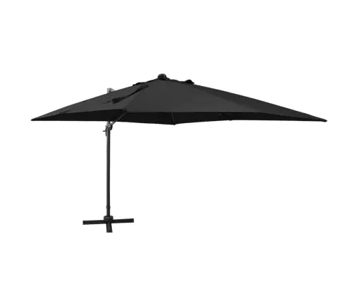 Konsooldisainiga Aia Päikesevari Posti Ja Lediga, Must, 300 Cm