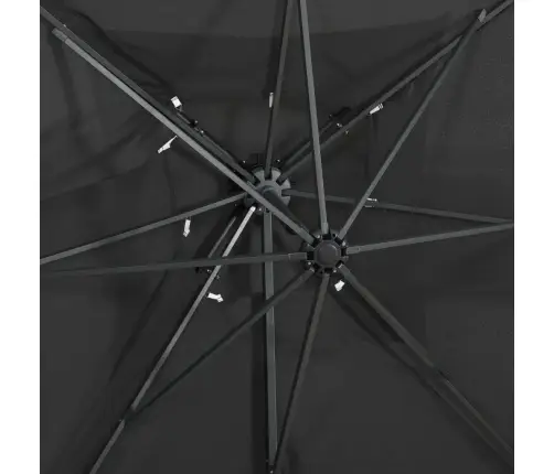 Gembinis Skėtis Su Dvigubu Viršumi, Antracito, 250X250Cm