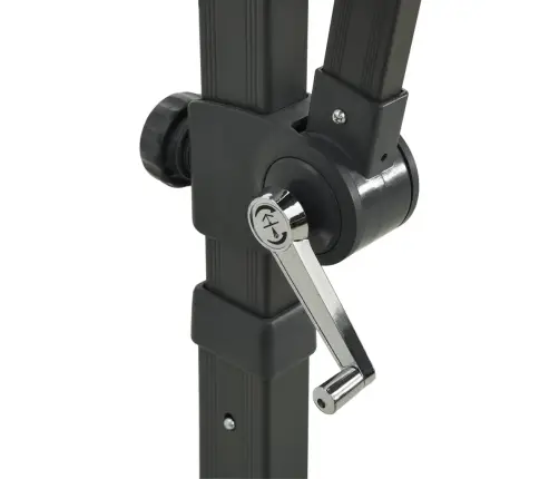 Dārza Saulessargs Ar Divkāršu Jumtu, 250X250 Cm, Melns Vidaxl