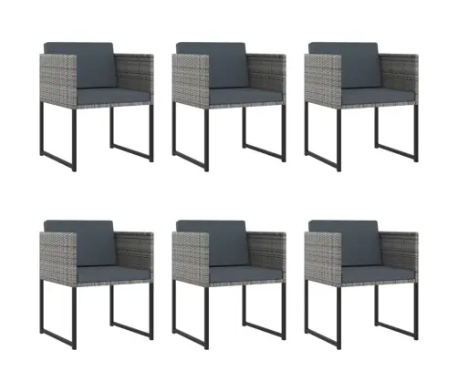 11-Osaline Aiamööblikomplekt Patjadega, Polürotang, Hall