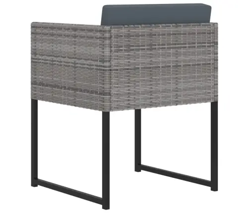 11-Osaline Aiamööblikomplekt Patjadega, Polürotang, Hall