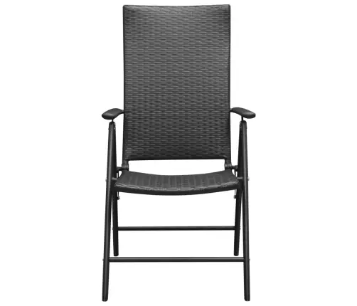 Dārza Krēsli, 4 Gab., Melna Pe Rotangpalma Vidaxl