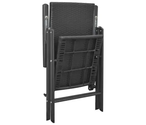 Dārza Krēsli, 4 Gab., Melna Pe Rotangpalma Vidaxl