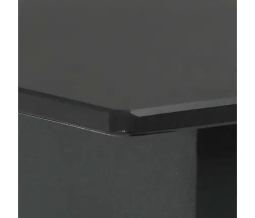 Sodo Valgomojo Stalas, Juodas, 80X80X74cm Plienas Ir Stiklas