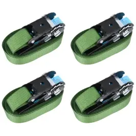 Kravu Stiprināšanas Siksnas, 4 Gab., 800 Dan, 6 M, Zaļas Vidaxl