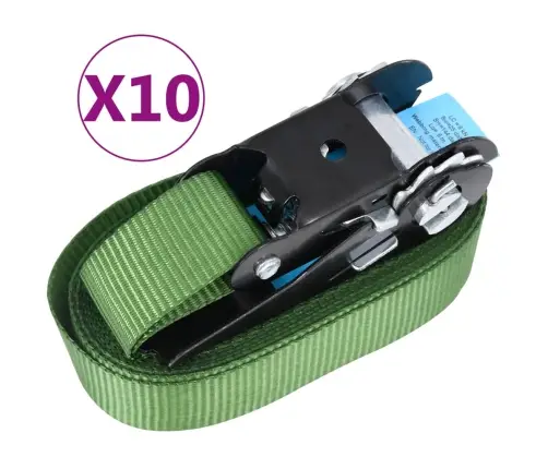 Pingutitega Koormarihmad 10 Tk 800 Dan 6 M, Roheline