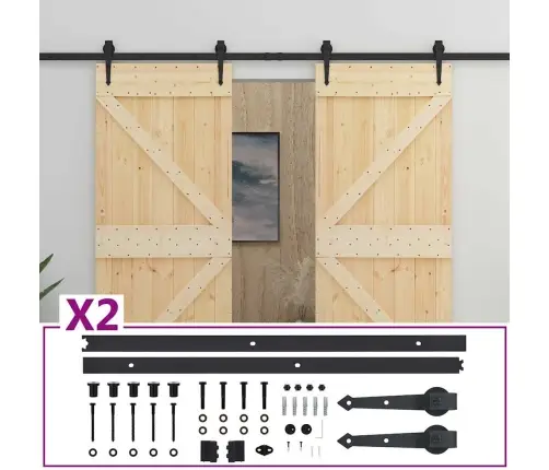 Liuguks Tarvikutega 80 X 210 cm Männipuit