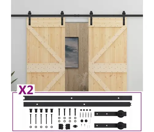 Liuguks Tarvikutega 80 X 210 cm Männipuit