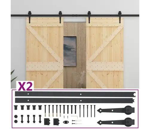 Liuguks Tarvikutega 90 X 210 cm Männipuit