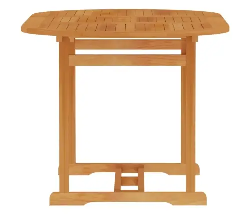 Sodo Stalas, 150X90X75cm Tikmedžio Medienos Masyvas