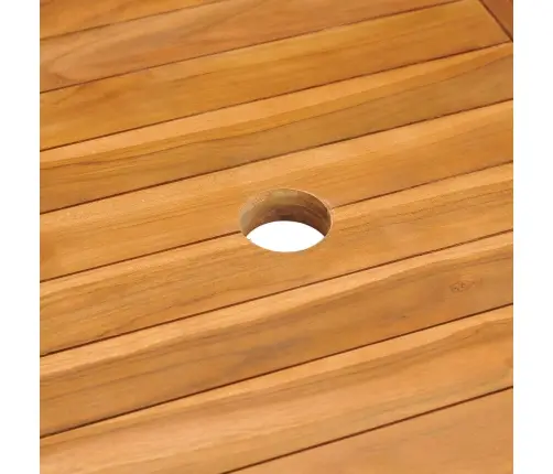 Sodo Stalas, 150X90X75cm Tikmedžio Medienos Masyvas