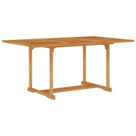 Sodo Stalas, 150X90X75cm Tikmedžio Medienos Masyvas