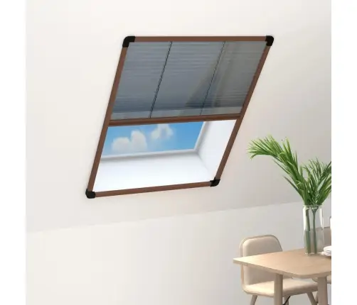 Kukaiņu Siets Logam, Plisēts, 80X100 Cm, Brūns, Alumīnijs Vidaxl