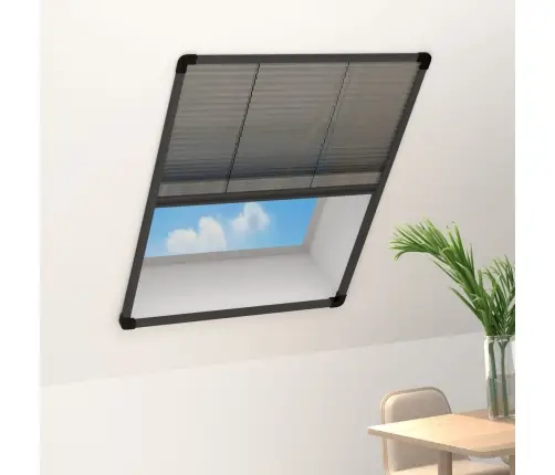 Kukaiņu Siets Logam, Plisēts, 80X100 Cm, Pelēks, Alumīnijs Vidaxl