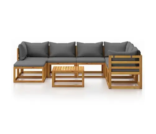 8-Daļīgs Dārza Atpūtas Mēbeļu Komplekts Ar Matračiem, Akācija Vidaxl 8-Daļīgs Dārza Atpūtas Mēbeļu Komplekts Ar Matračiem, Akācija Vidaxl