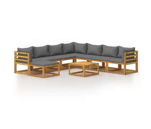 9-Osaline Aiadiivanikomplekt Patjadega, Akaatsiapuit