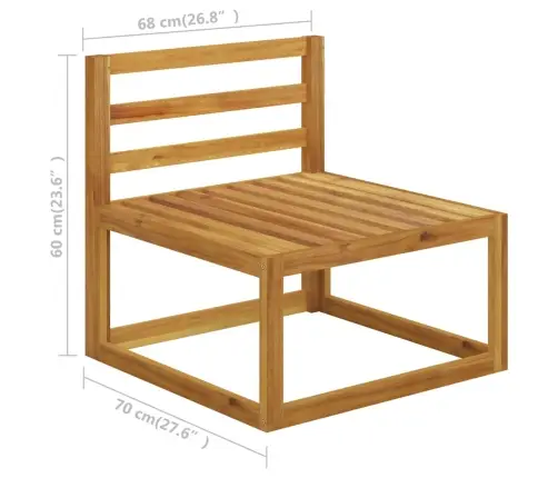 Sodo Baldų Komplektas Su Pagalvėmis, 6 Dalių, Kreminis, Akacija