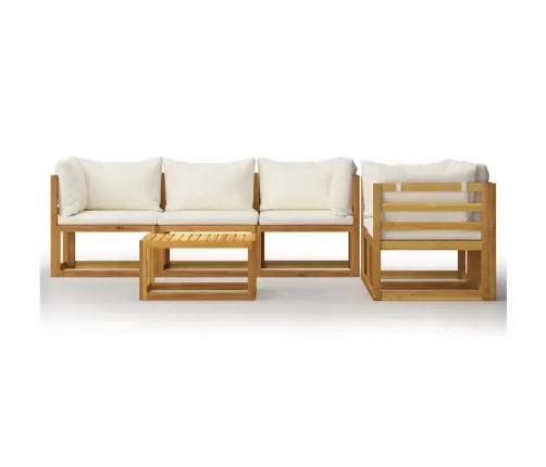 6-Daļīgs Dārza Atpūtas Mēbeļu Komplekts Ar Matračiem, Akācija Vidaxl