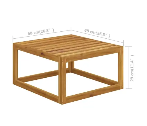 7-Daļīgs Dārza Atpūtas Mēbeļu Komplekts Ar Matračiem, Akācija Vidaxl