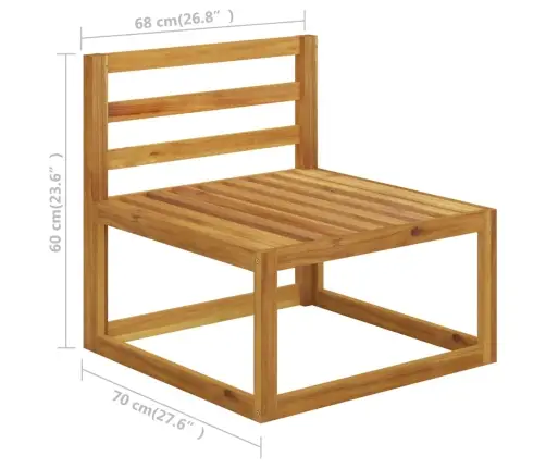 4-Osaline Aiadiivanikomplekt Patjadega, Kreemjas, Akaatsiapuit