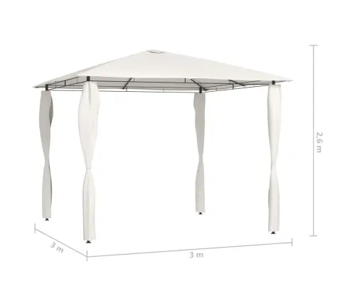 Lehtla Postikatetega 3 X 3 X 2,6 M, Kreemjas, 160 G/M²