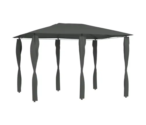 Pavėsinė Su Stulpų Uždangalais, Antracito, 3X4X2,6M, 160G/M²