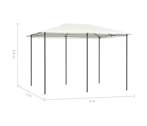 Dārza Nojume, 3X4X2,6 M, Krēmkrāsas, 160 G/M² Vidaxl