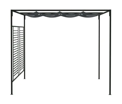 Dārza Nojume Ar Izvelkamu Jumtu, 4X3X2,3M, Pelēka, 180 G/M² Vidaxl