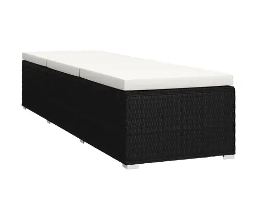 3 Tk Lamamistooli Teelauaga, Polürotang, Must