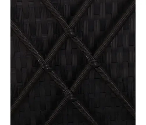 3 Tk Lamamistooli Teelauaga, Polürotang, Must