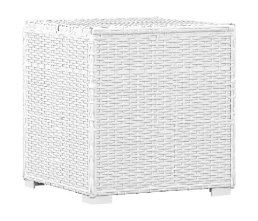 2 Sauļošanās Zviļņi Ar Galdiņu, Balta Pe Rotangpalma Vidaxl