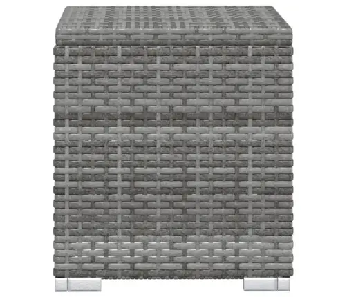 2 Sauļošanās Zviļņi Ar Galdiņu, Pelēka Pe Rotangpalma Vidaxl