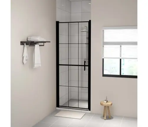 Dušas Durvis, Rūdīts Stikls, 81X195 Cm, Melnas Vidaxl