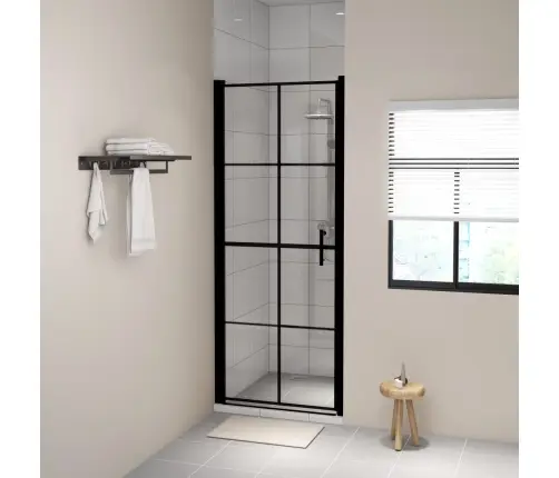 Dušas Durvis, Rūdīts Stikls, 81X195 Cm, Melnas Vidaxl