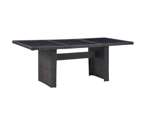 Lauko Valgomojo Komplektas, 9 Dalių, Juodas, Poliratanas